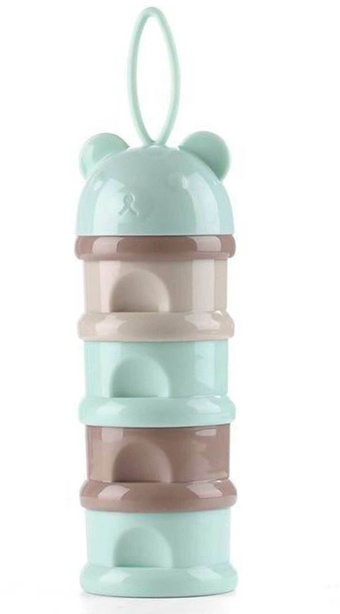 Eco Friendly BPA-Free 4 Layers Powder Baby Food-Storage Container Multi-Storage Portable Spill Proof Tiffin Box - plastic