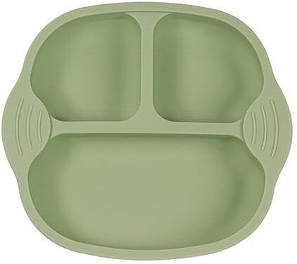 Baby Plates Unbreakable Divided Suction Plate for Rice Fruits- Silicone