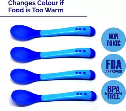 Baby Silicone Temperature Sensing Infant Training Spoon, BPA Free Feeding Spoon- Silicon-image-47