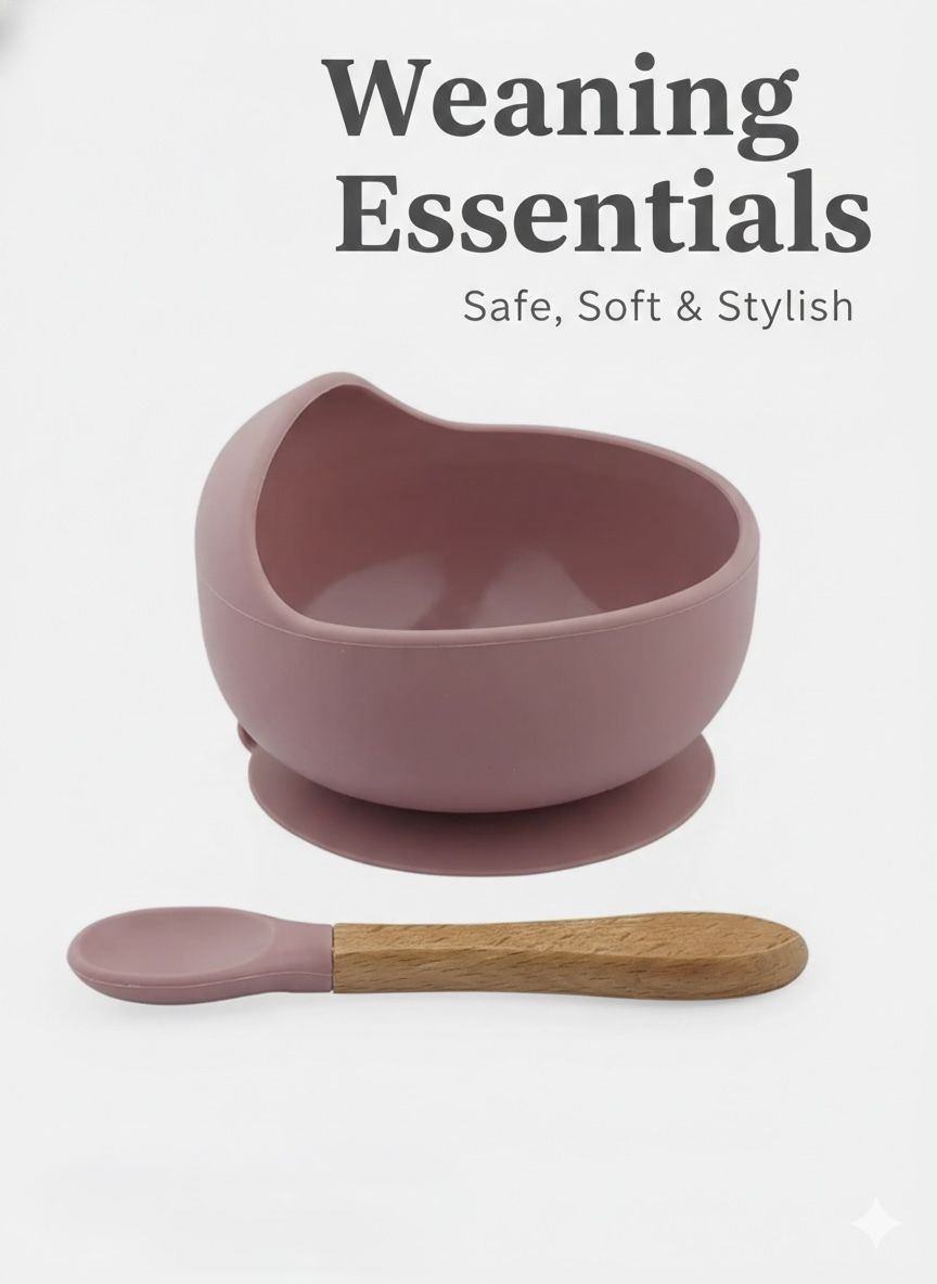 y.goyal&co. Silicone Bowl for Baby Kids with Soft Spoon| Suction Base | BPA Free -Silicone - Food-grade Silicone-picture-40
