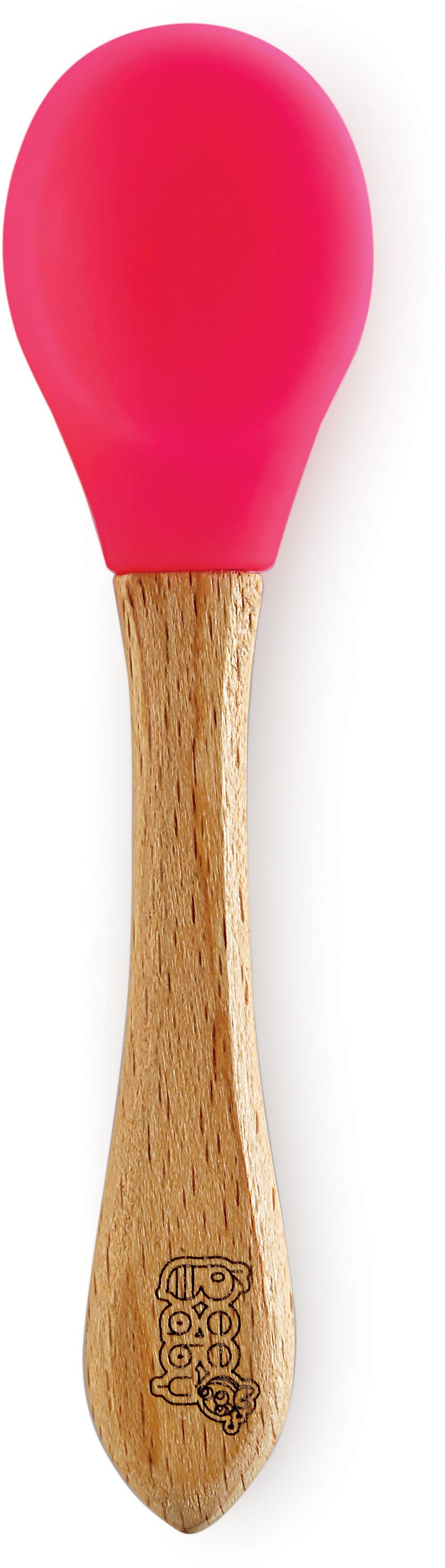 beebaby Nurture Bambu Wooden Silicone Baby Feeding Spoon. 100% BPA Free.- Wooden Handle, Silicone Tip-picture-30