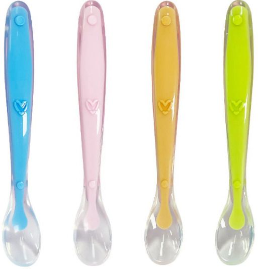 medivedha Baby Silicone Feeding Spoon Set Soft & Safe BPA Free (Pack of-4) - Silicone-picture-19