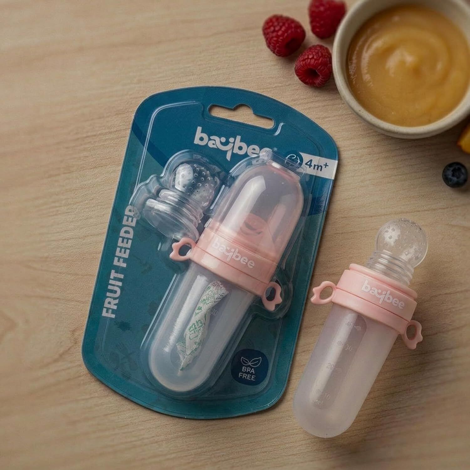baybee 2in1 Silicone Baby Food Feeder and Fruit Nipple Teether Soother for Babies - Silicone-picture-28
