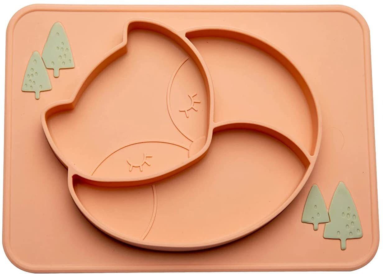 100% Silicone suction Feeding Plate for Babies ,BPA free Unbreakable Plate- Silicone