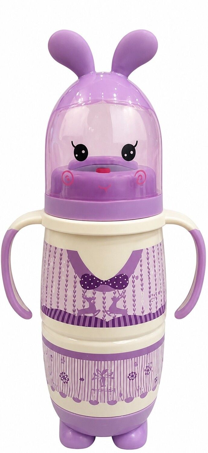 Baby Feeding Bottle 360ml Soft Silicone Nipple BPA Free Plastic bottle Purple - plastic-image-33