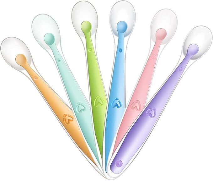 superdaze 6pcs SootheFeed Baby Feeding Spoon with Supple Silicone Tip- Silicone-picture-40