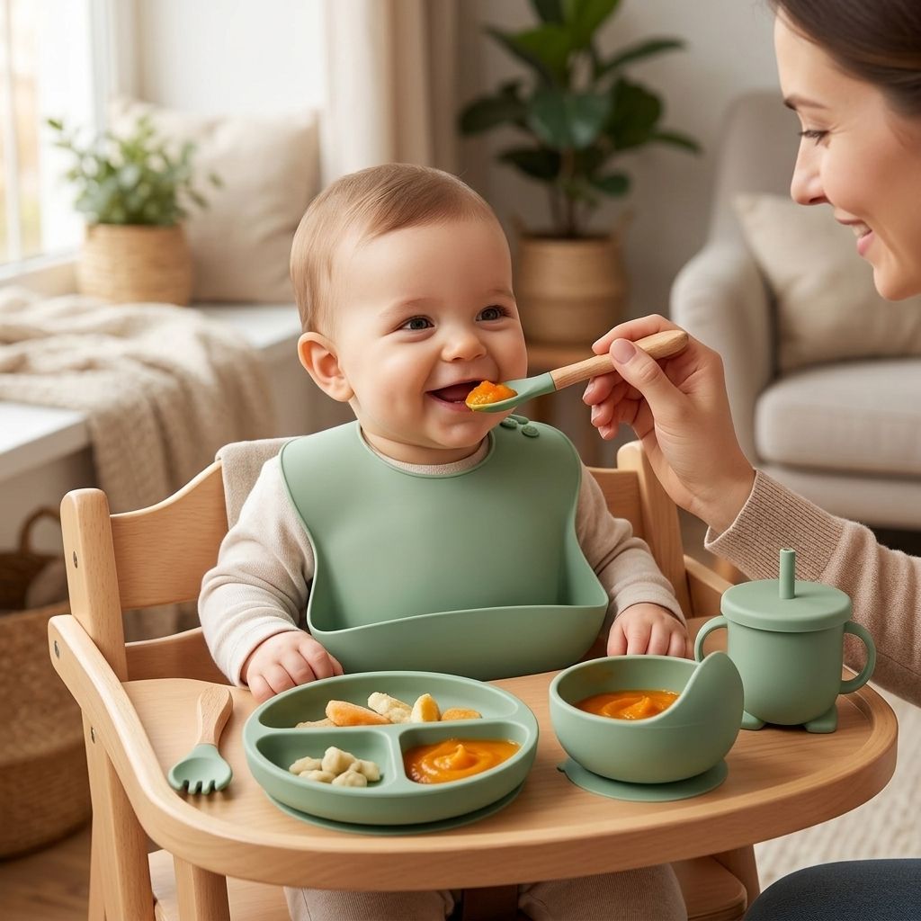 gopinath BPA Free Baby Feeding Accessories Set 6 Piece Silicone Kit (Green) - Silicone-picture-14