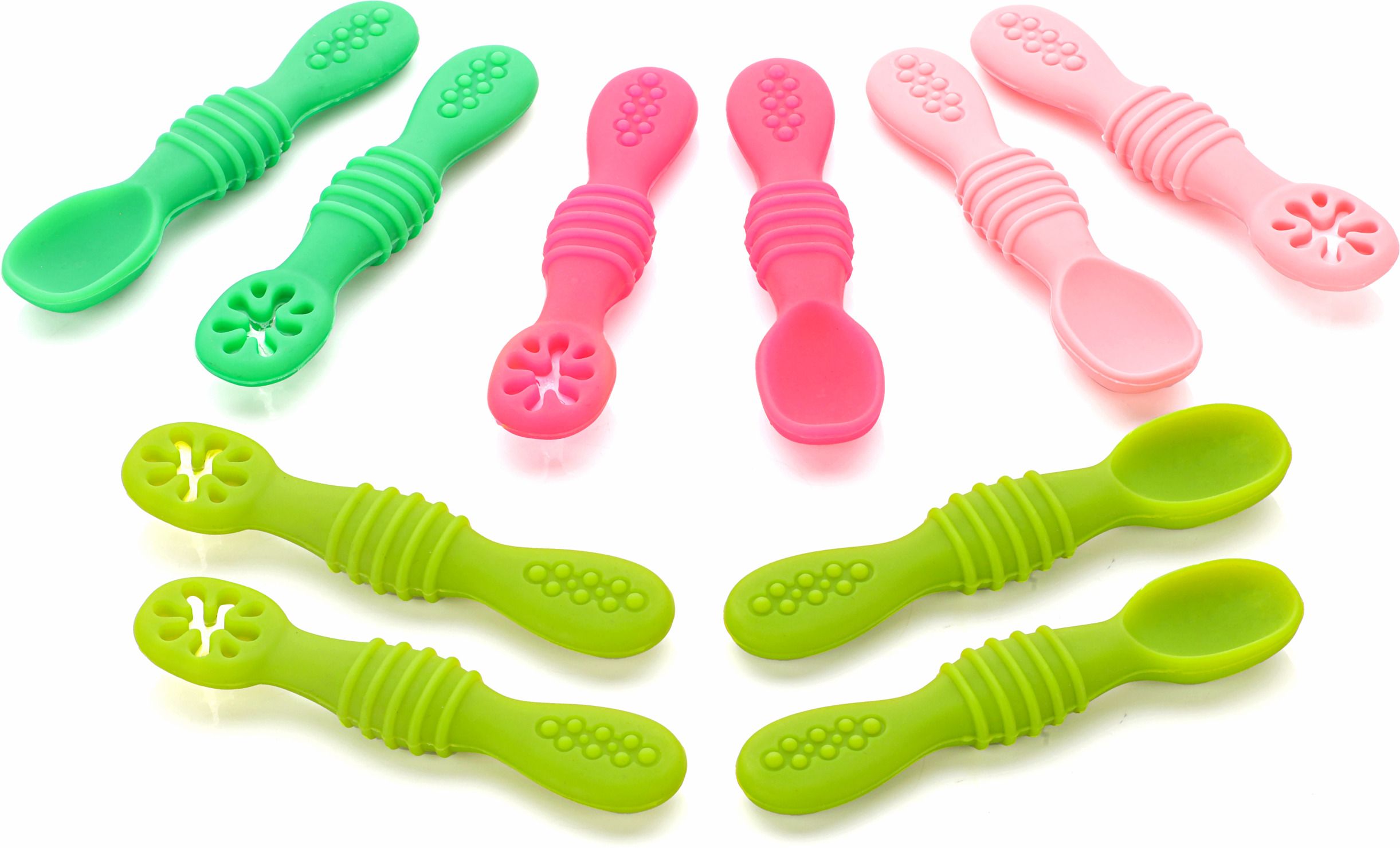 chanak Silicone Baby Spoons, Baby Traning Spoon for Infant Boys & Girls (Pack of 10) - Silicon-picture-38