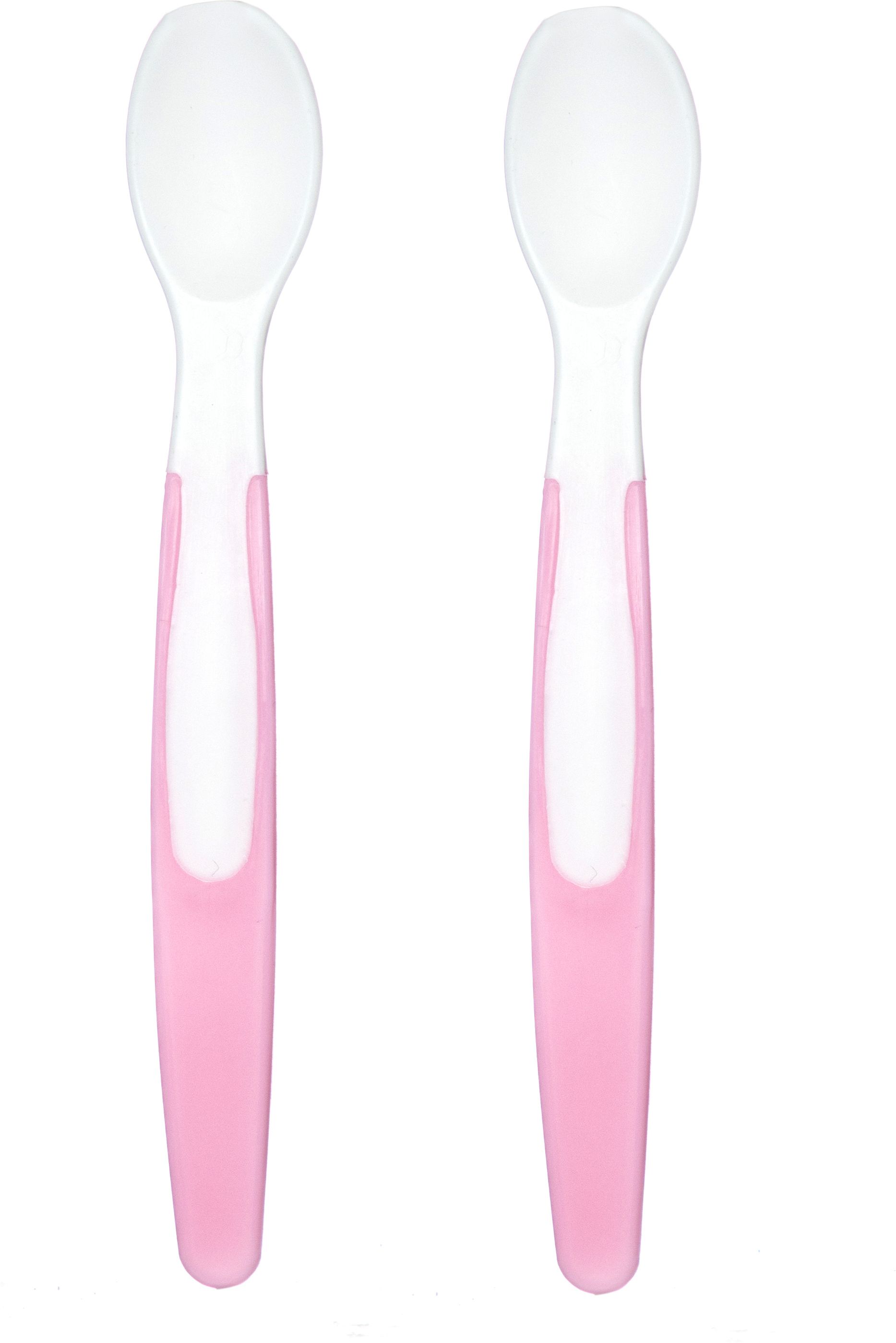 Baby Feeding Spoon Set of 2 Bpa Free Material with Food Grade Silicone Tip - Silicon-image-6