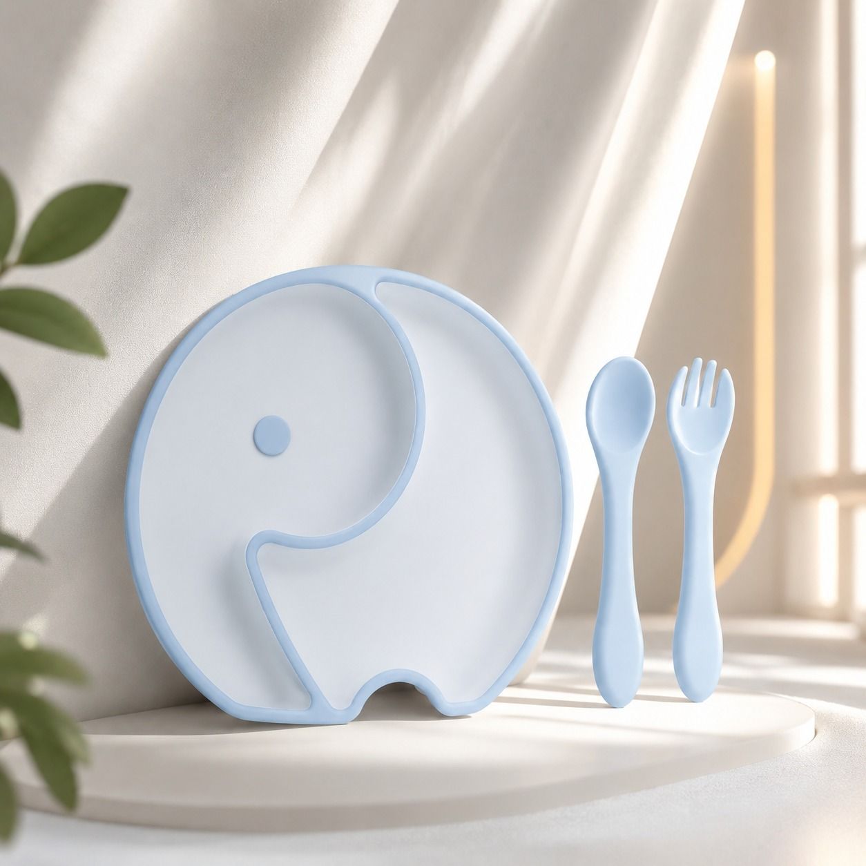 Baby Feeding Bowl with Suction Base and Spoon for Toddlers First Feeding - Silicone-image-31