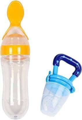 Baby Semi Solid Food / Mashed Fruits and Medicine Feeder bottle / Sucker- Food Grade Silicon-image-33