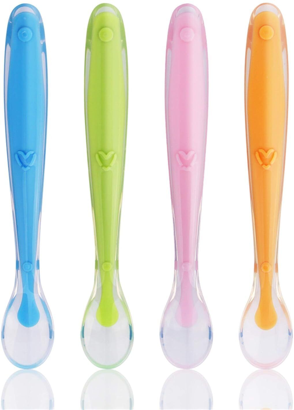 100% BPA Free Baby Self Feeding Spoon Set | Silicone Soft Baby Spoons- Silicone-image-33
