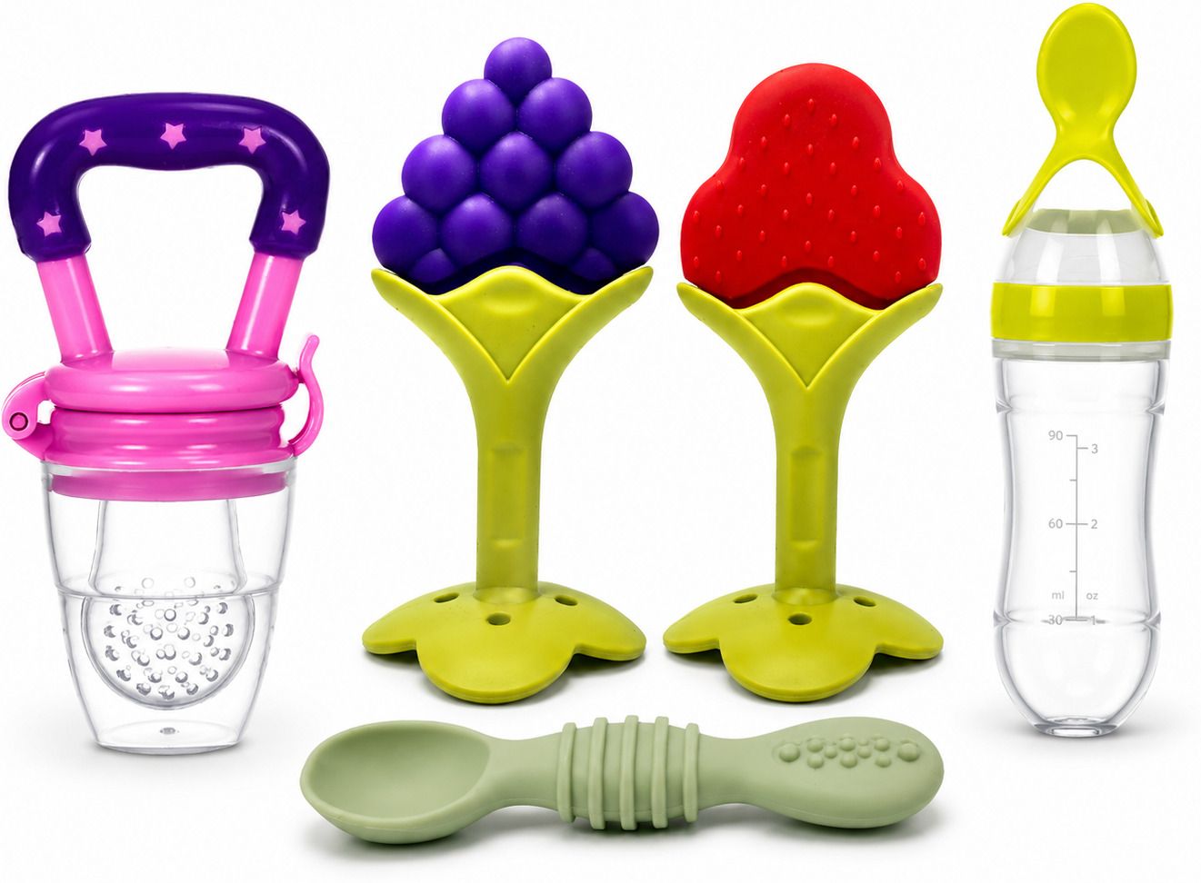 saforiaa 5-in-1 Baby Feeding and Teething Combo Set - Silicone-picture-6