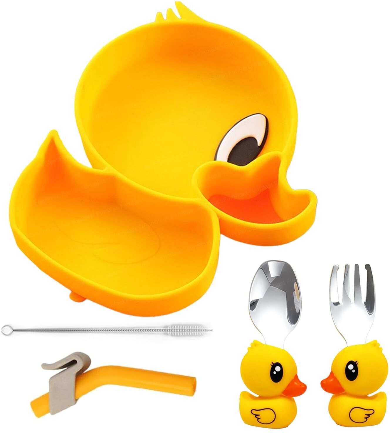 funblast Baby Feeding Set with Plate, Spoon, Fork and Sipper, Dinner Set, Kids Tableware - Silicone-picture-10