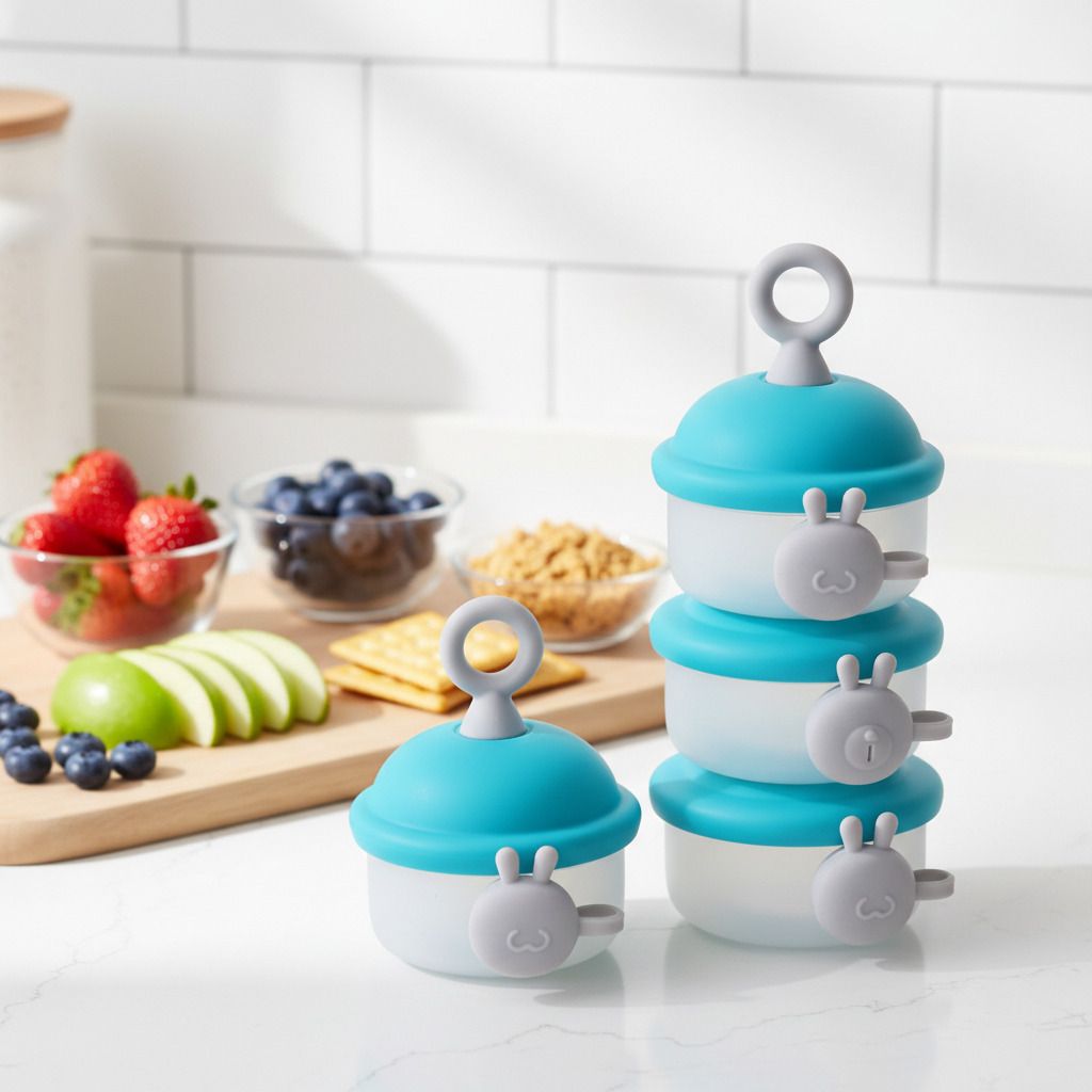 Baby Milk Powder Container,Formula Dispenser Food Storage Box for Travel - SILICON-image-19
