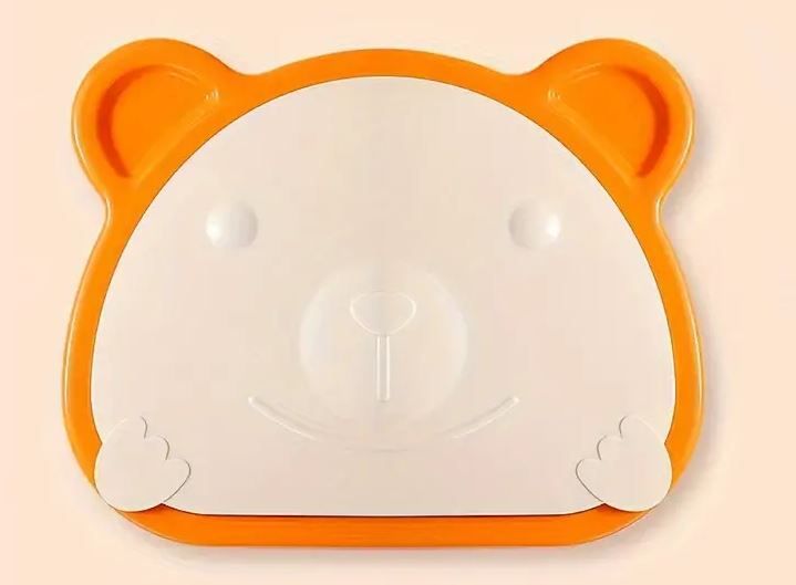 Little Bear Bento Box Integrated Partition Grid Dining Plate w Lid- PP-image-19