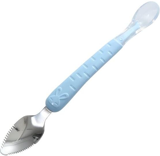 Baby Silicone Food Spoon, Baby Fruit Scraping Mud Spoon- Plastic-image-8