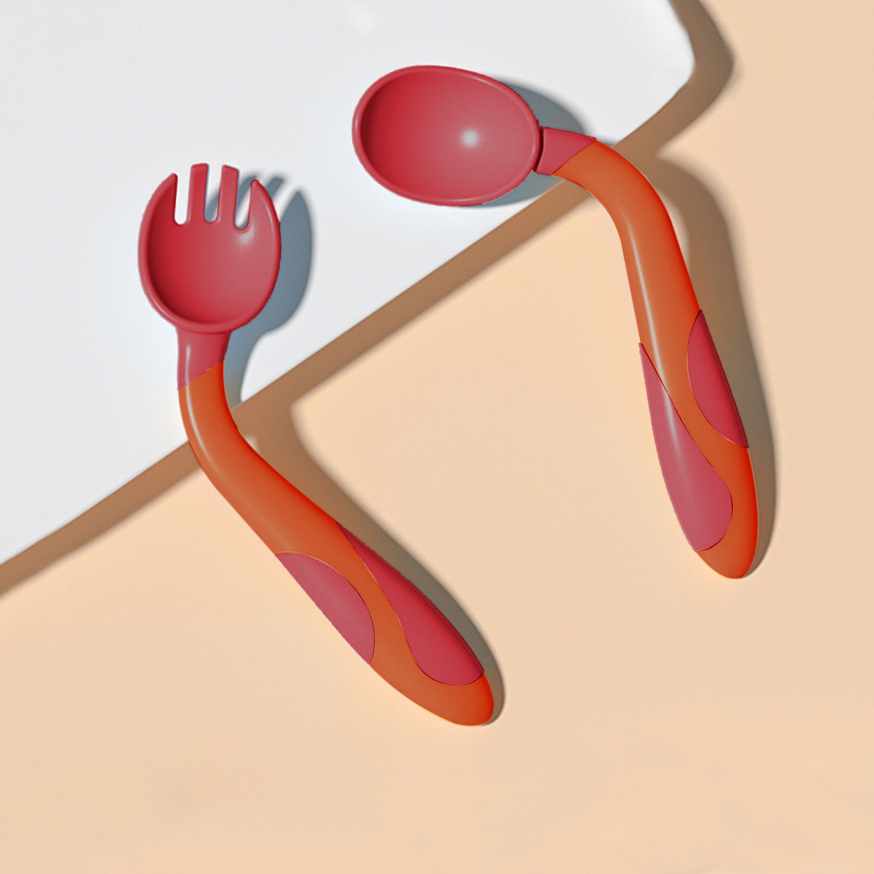 360 Degree Bendable Baby Self Feeding Spoons And Gum Friendly BPA Free material - Silicone-image-27