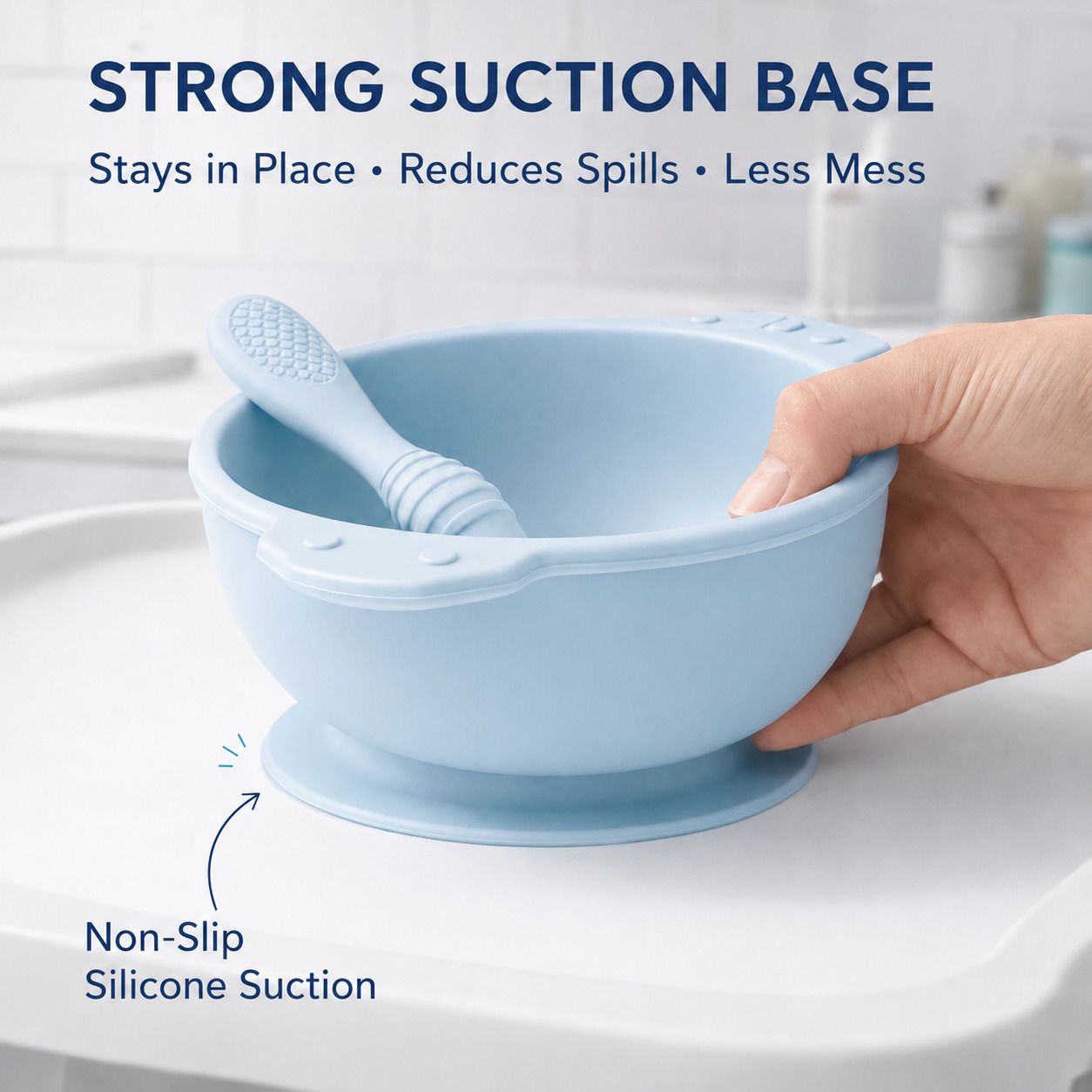 umgessentials Silicone Baby Suction Bowl with Spoon | BPA Free Non-Slip Feeding Bowl - silicon-picture-15