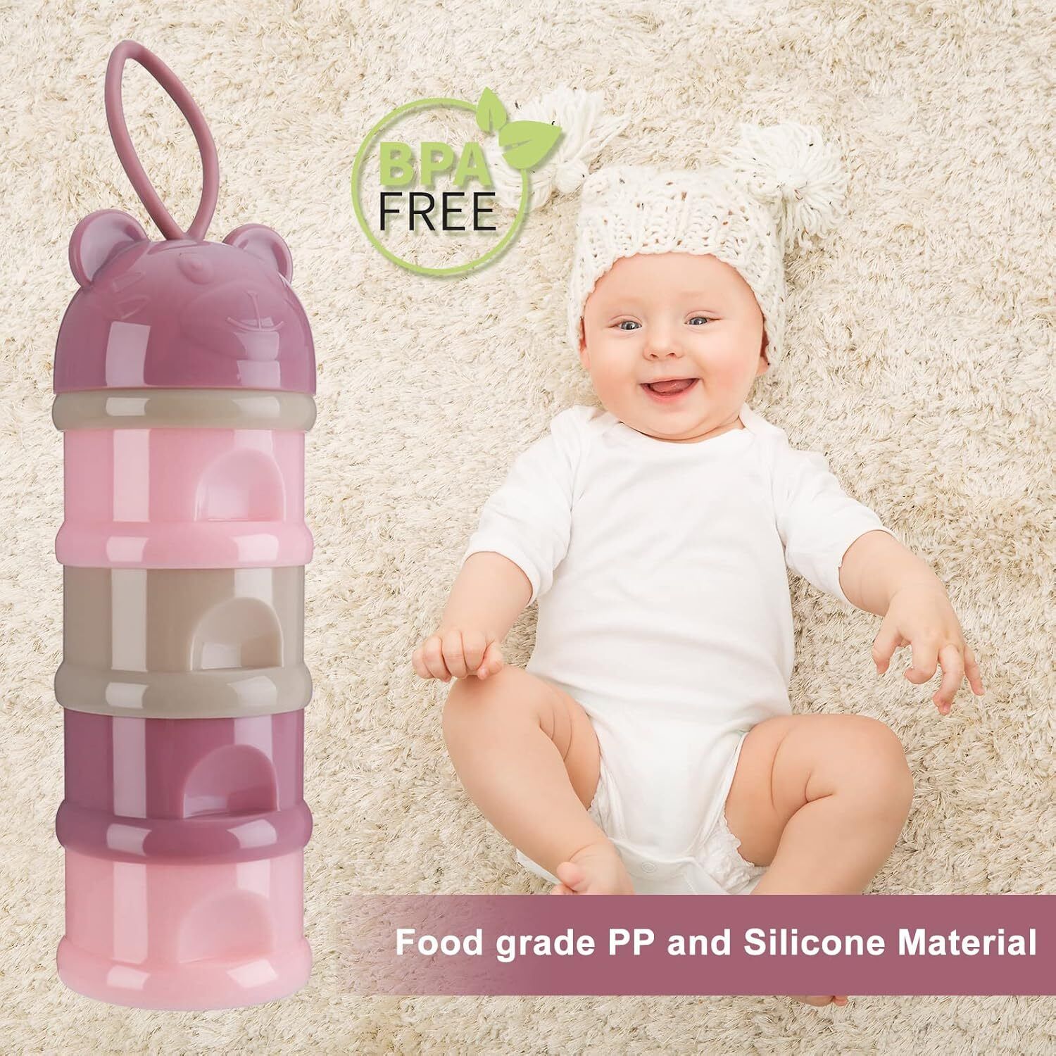 4-Layer Portable Formula Dispenser Box for Travel, Baby Feeding & Snacks - PP-image-47