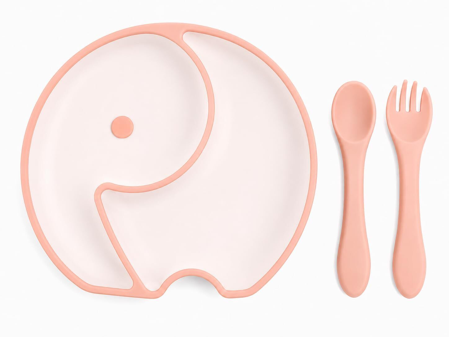 Silicone Baby Feeding Plate Set with Spoon & Fork - Silicone-image-37