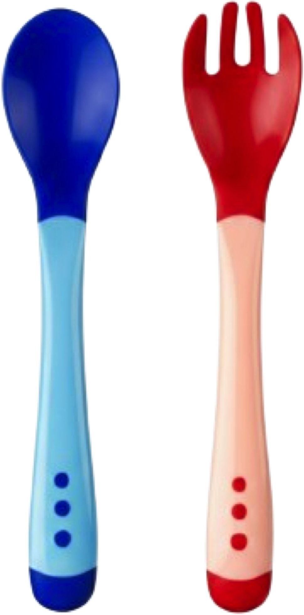 Combo of 2 Feed With Ease Heat Sensitive Baby Feeding Spoon & Fork Set, BPA Free - Silicone-image-23