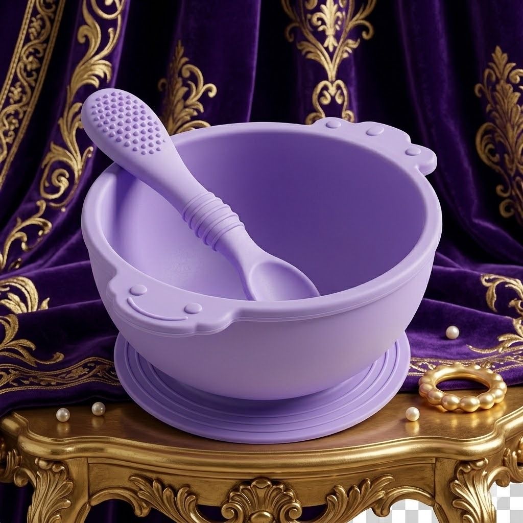 Silicone Baby Feeding Bowl with Spoon | BPA Free Suction Bowl for Toddlers - silicone-image-19