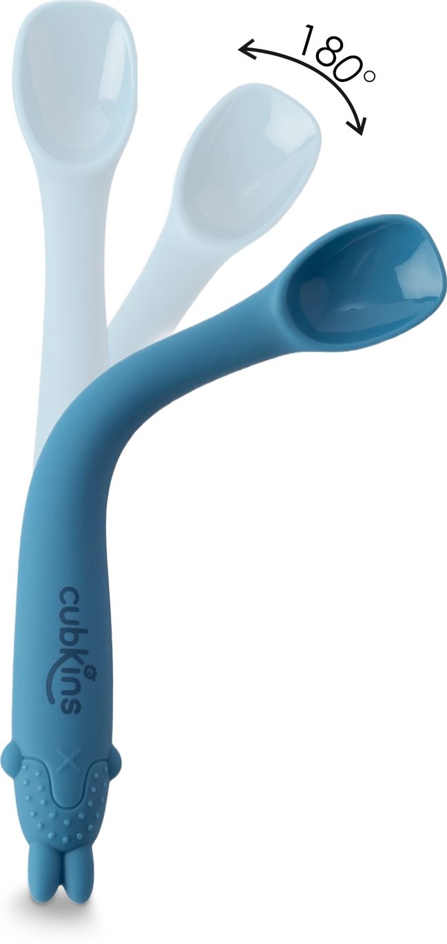 cubkins Early Feeding Bendable Silicone Spoon for Newborn Babies, Toddlers & Kids- 100% Food Grade Silicone-picture-35