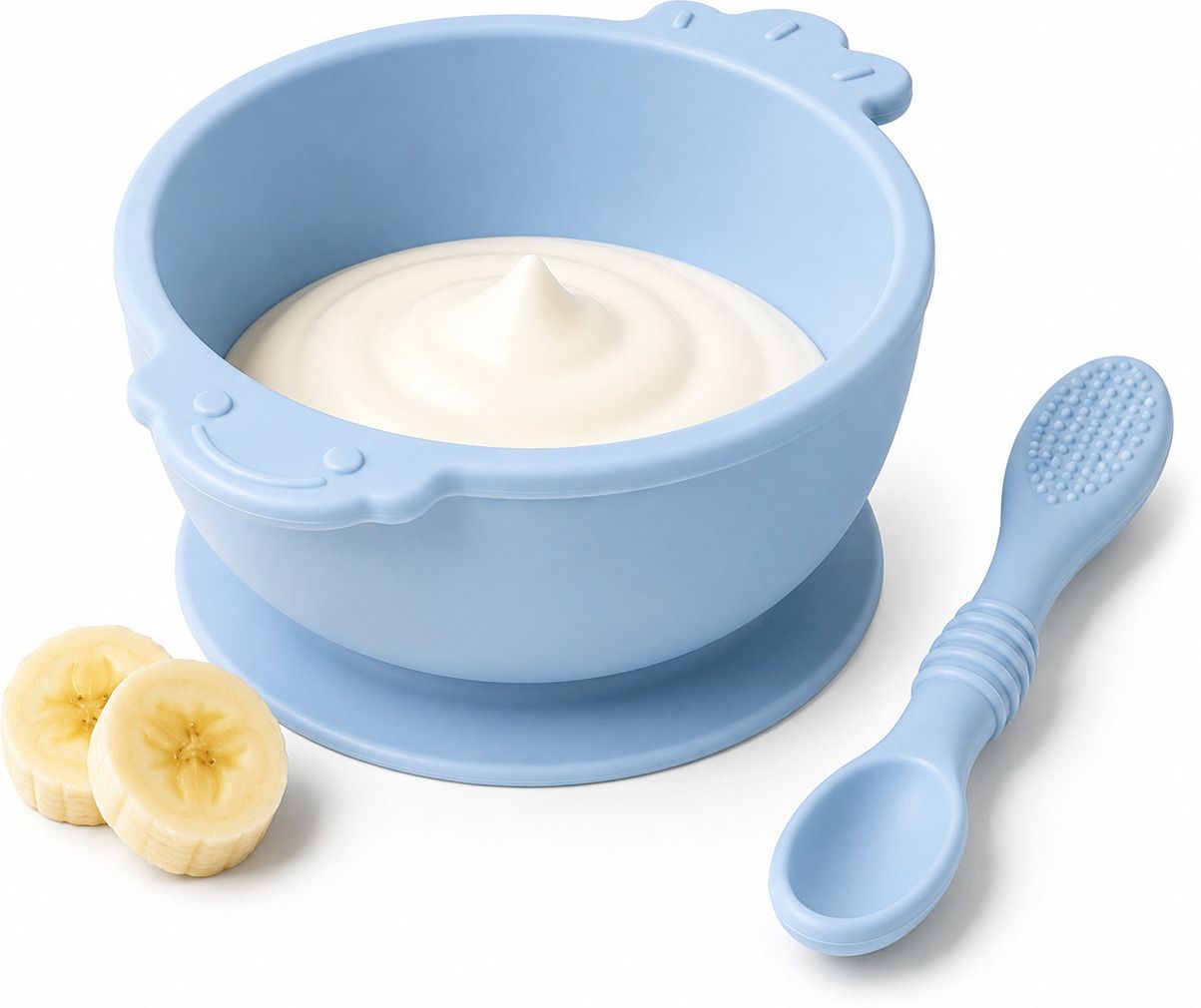 Baby Feeding Bowl Set With Suction Bowl & Spoon | BPA Free - Silicone-image-35