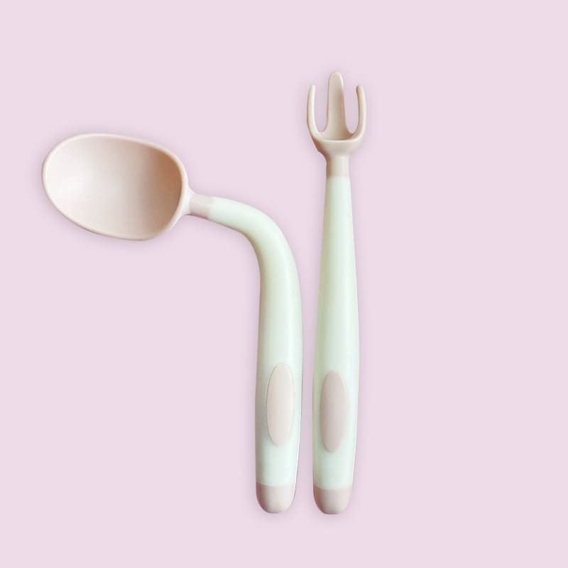 Silicone Spoon for Baby and Kids Microwave Dishwasher BPA Free Safe-(White Pink)- Silicon-image-34
