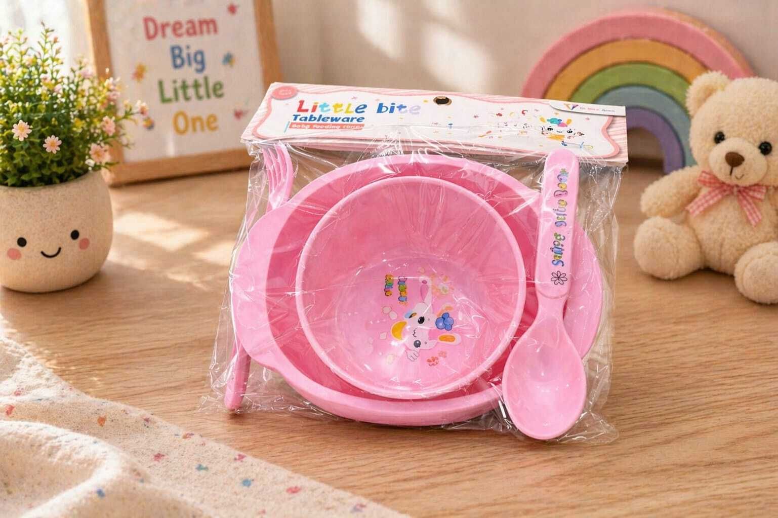 pavoa Bear Kids Feeding Set – Durable Toddler Dinnerware Kit - PLASTIC-picture-10