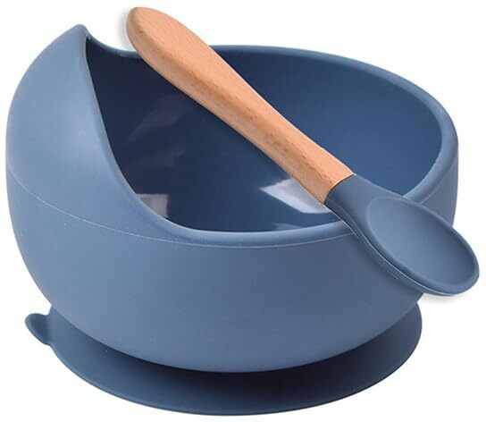 chhaya Silicone Suction Baby Feeding Bowl with Wooden Spoon - Silicon-picture-16