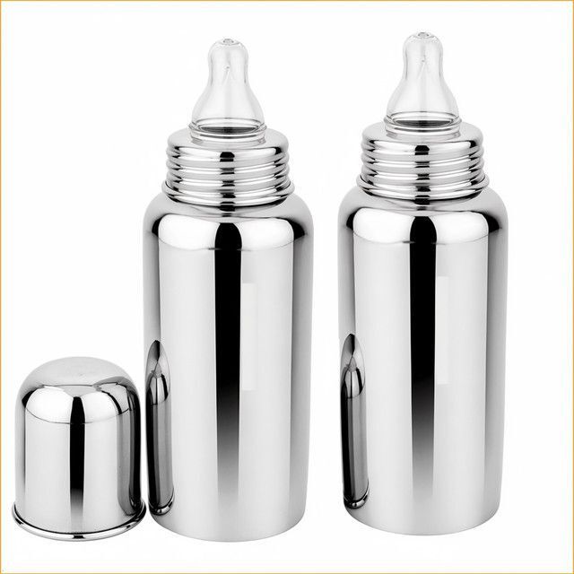 bubblino Stainless Steel Baby Feeding Bottle Set, Premium Anti-ColicBottle for Newborns - Stainless steel-picture-48