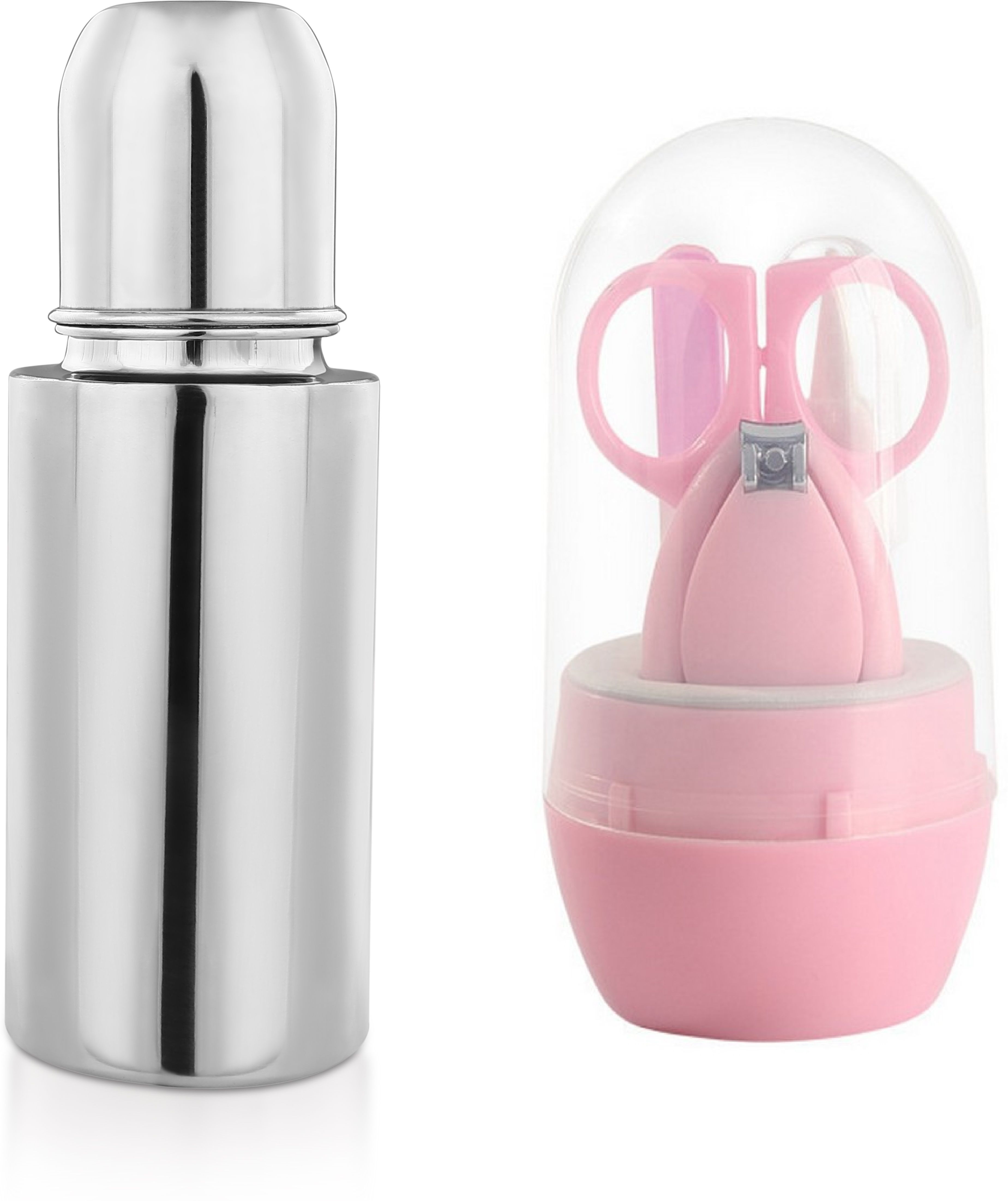 rb point Baby Stainless Steel Baby Feeding Bottle & Baby Nail Cutter - Steel, Plastic-picture-23