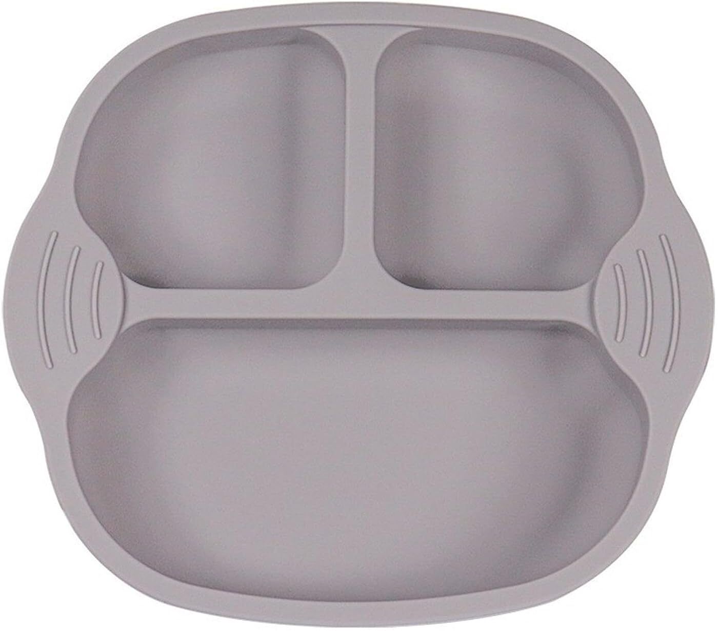 Suction Plate for Toddler,Silicone Baby Weaning Set,Non Slip Divided Plates - Silicone
