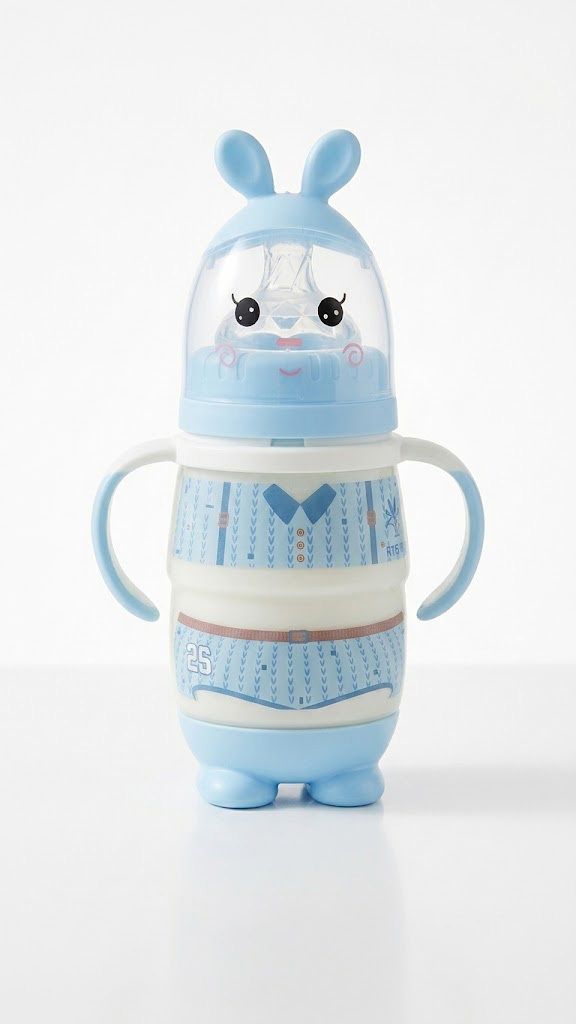 baby feeding nipple bottle 240 ml blue - plastic-image-42