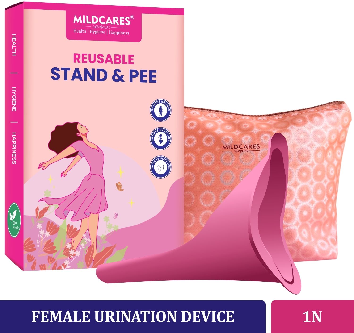 Stand and Pee with Carry Pouch Easy to Use Reusable Female Urination Device-image-9