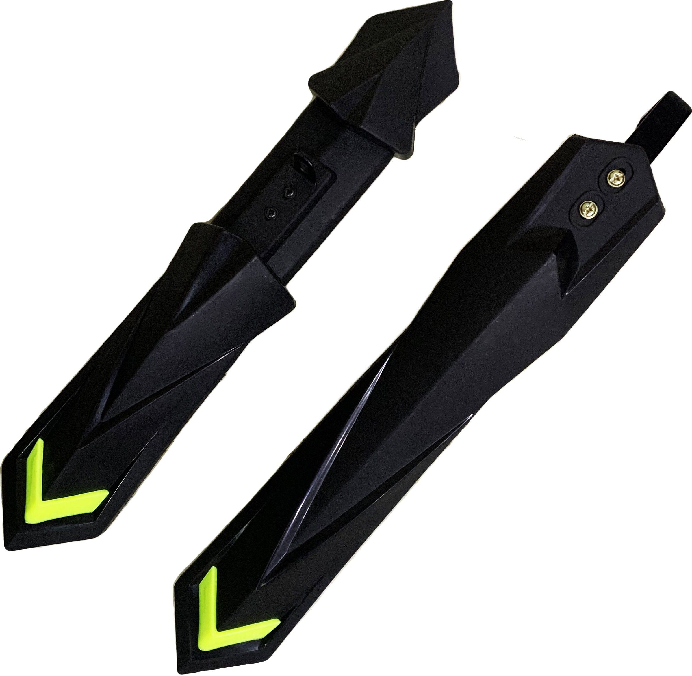 Bicycle Front & Rear Mudguard with Long Patti Fitting, Black Yellow Full Length Front & Rear Fender-image-25