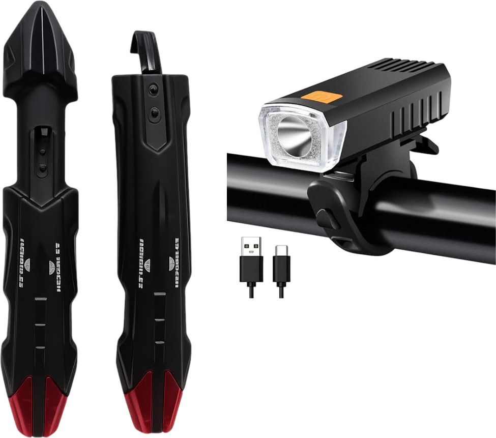hercules Mudguard Sport Cycle & USB Rechargeable Headlight Full Length Front & Rear Fender-picture-11