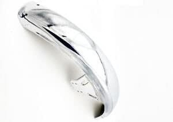 mjauto Mudguard Compatible for yamaha/rx-100 | Colour - Chrome Clip-on Front & Rear Fender image 1
