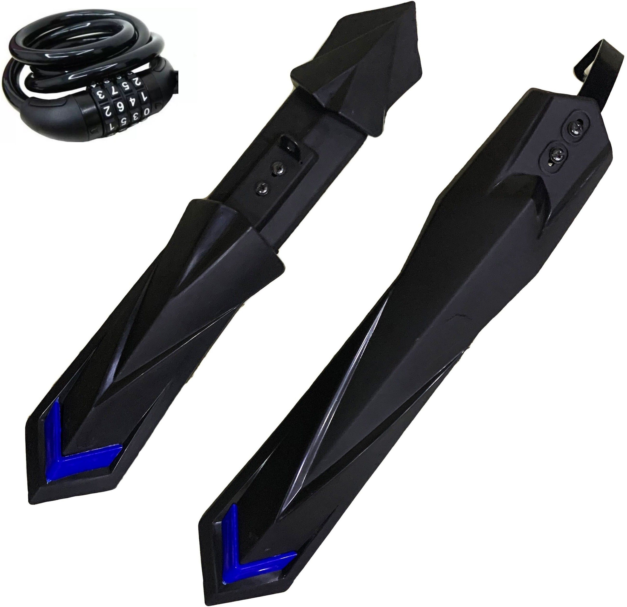 Bicycle Front & Rear Mudguard with Long Patti Fitting & Premium Cycle chain Lock Full Length Front & Rear Fender-image-13