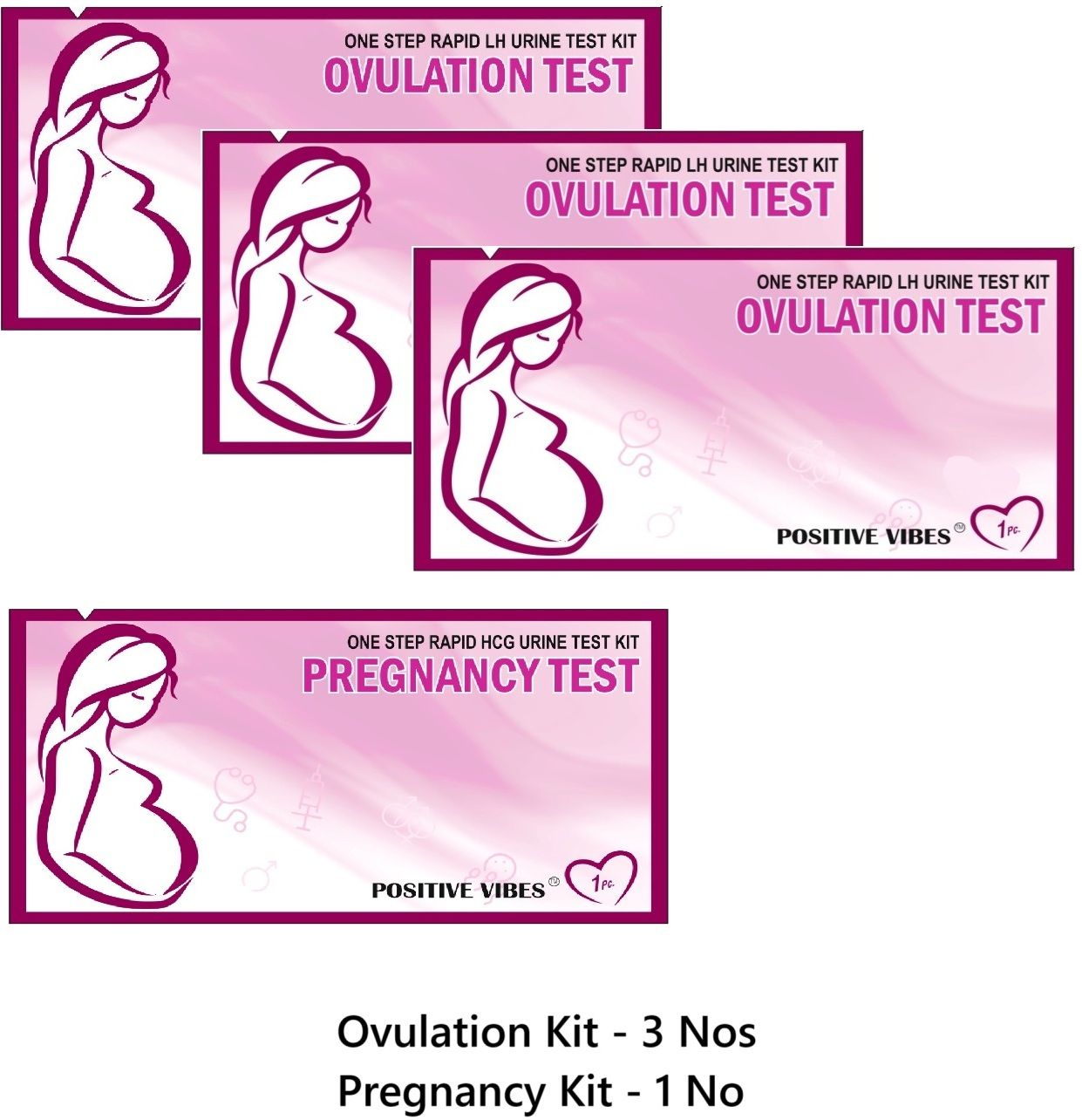 positive vibes One step Rapid LH urine Test| 1 preg kit & 3 Ovulation Kit-picture-43