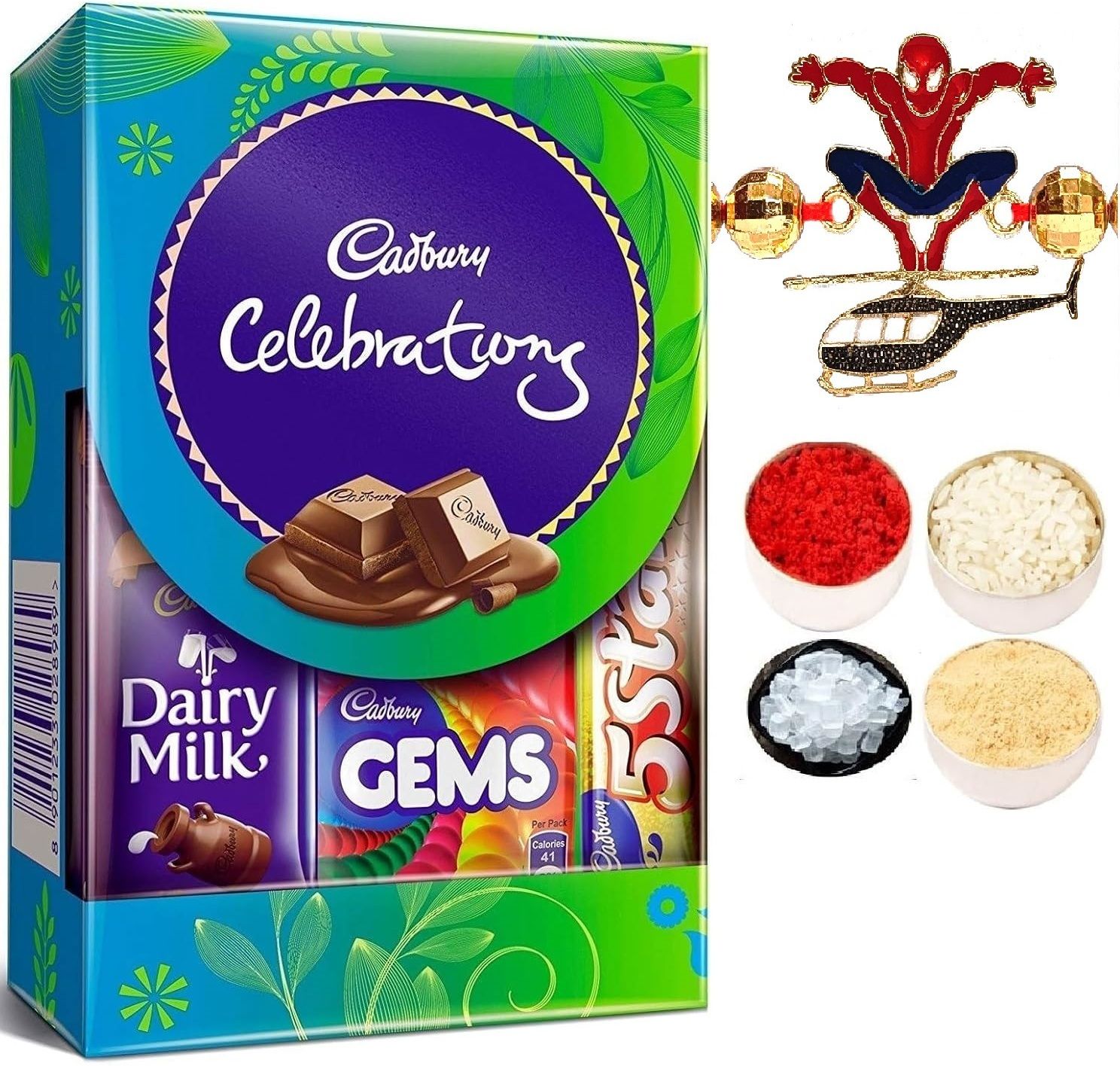 Spiderman Kids Rakhi with Cadbury's Celebration Chocolate Gift Box Assorted Gift Box-image-4