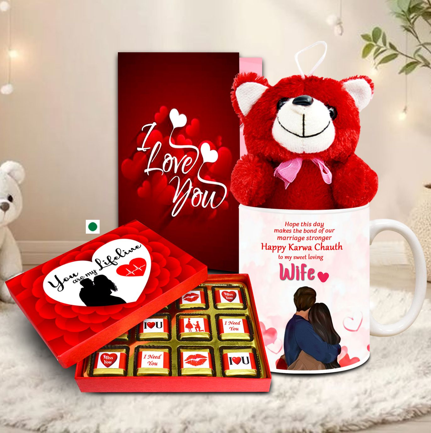 Special Karwa Chauth Gift Set for Wife, Exclusive KarwaChauth Gift Assorted Gift Box-image-4
