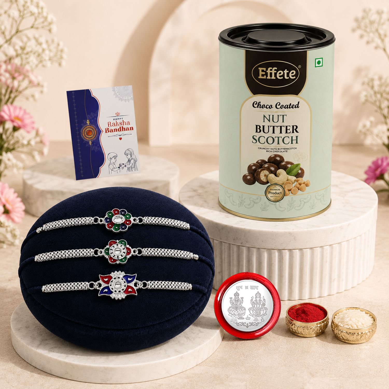 Rakhi gift for brother with chocolate Butterscotch(96gm)|Y22K3_A28+A29+A30_BS Assorted Gift Box-image-44