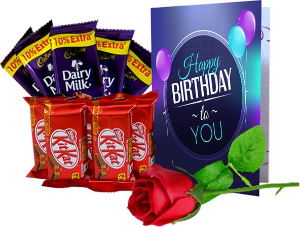 Happy Birthday Greeting Card with Cute Soft Teddy and Artificial Red Rose Paper Gift Box-image-4