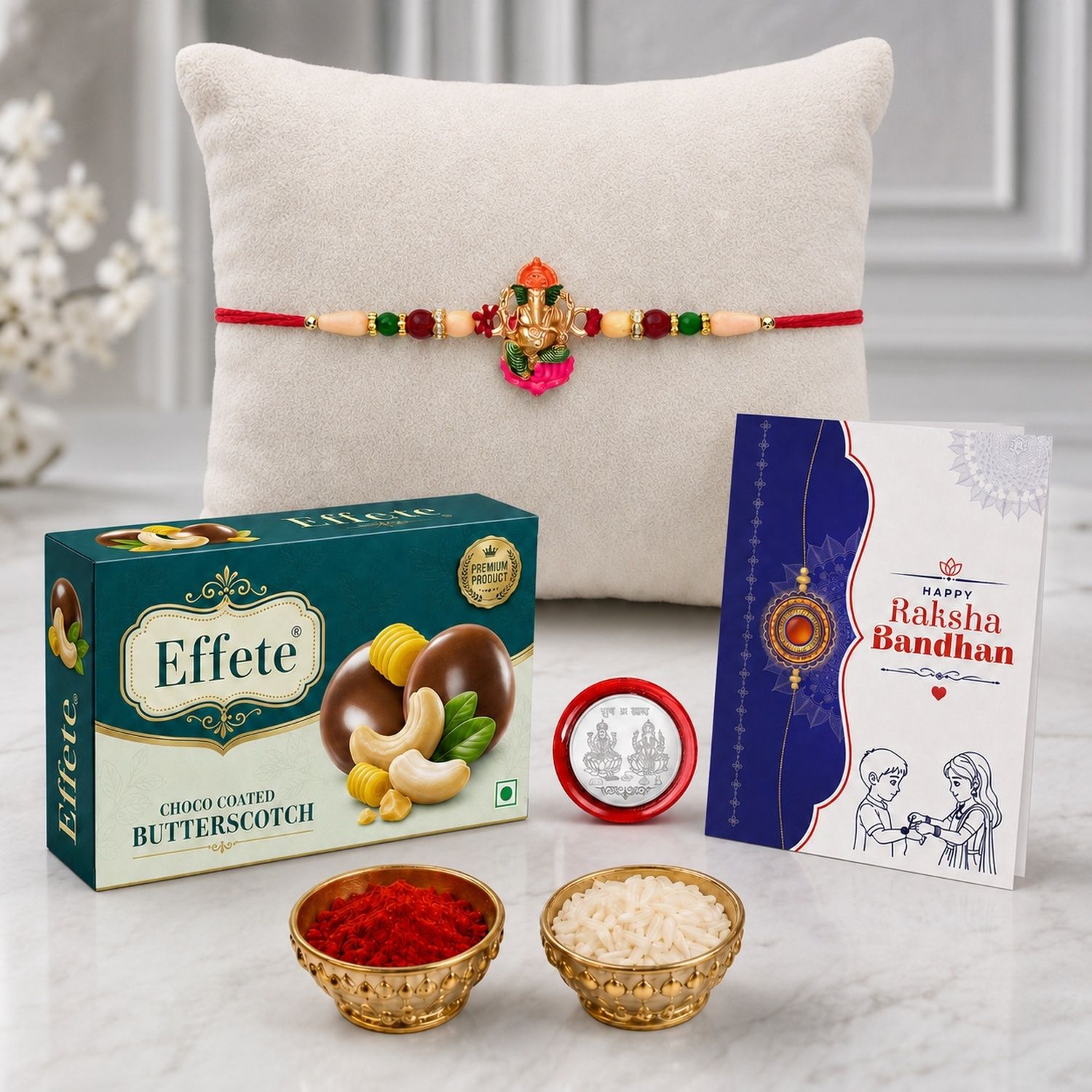 Rakhi For Brother |Rakhi with Chocolate | Rakshabandhan gift set |Y22K1_268_BS32 Assorted Gift Box-image-49