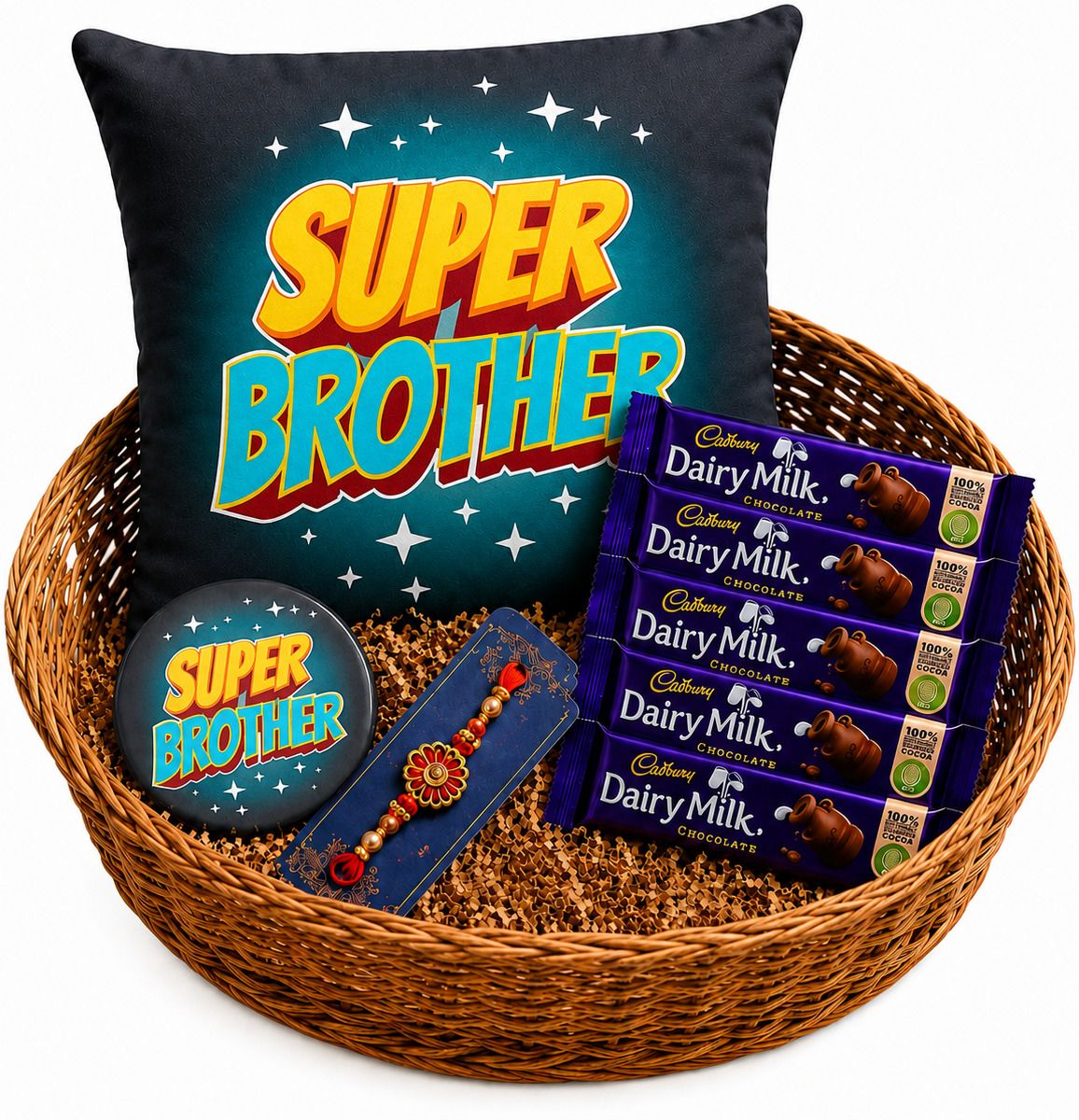 Super Brother Rakhi Gift Hamper Set Assorted Gift Box-image-3
