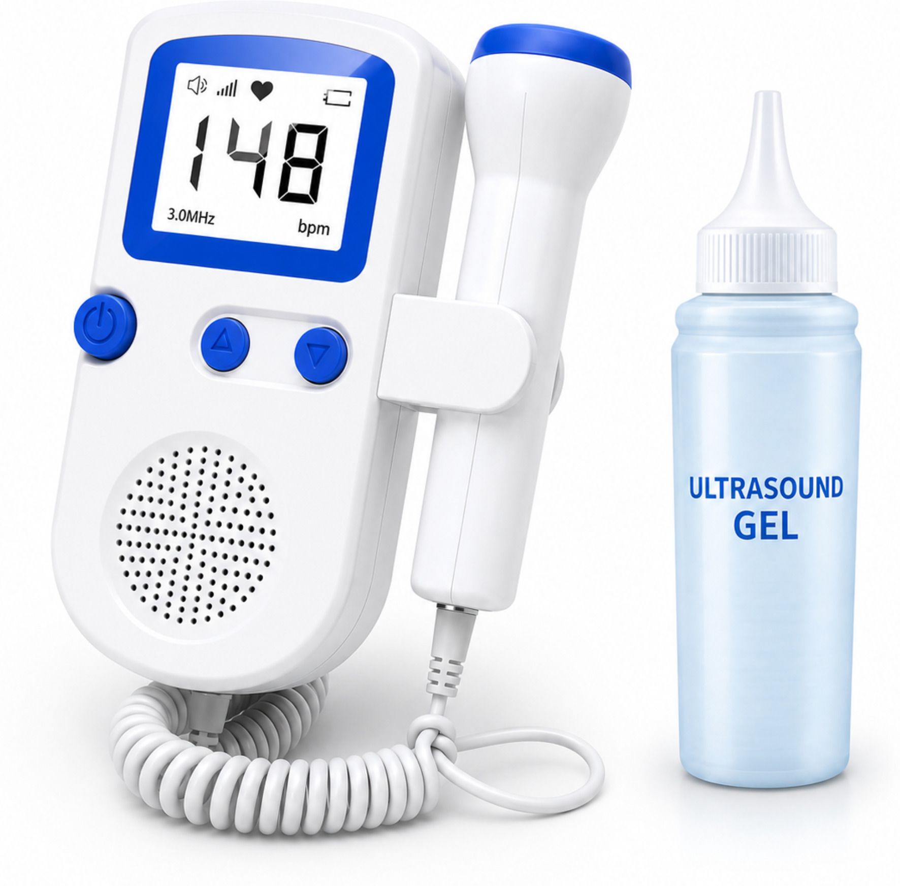 Fetal Doppler Baby Heartbeat Monitor | Gel Included White Fetal Doppler-image-35