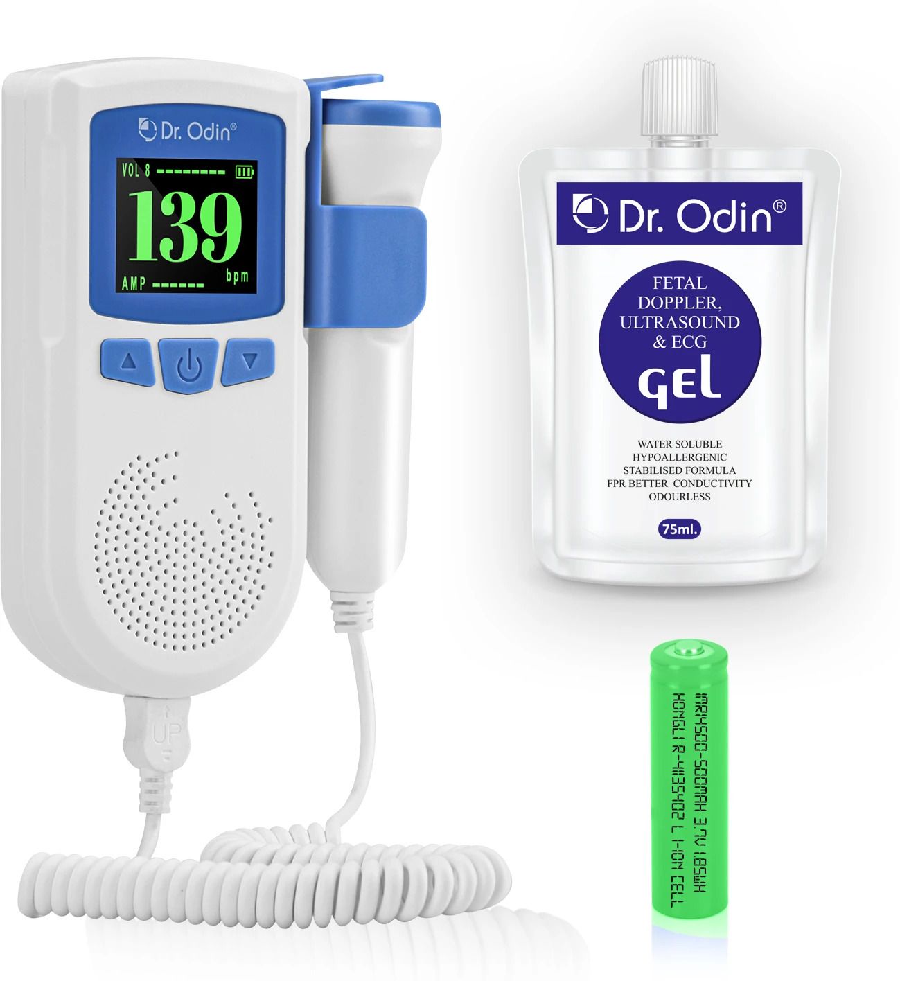 dr. odin Professional White, Blue Fetal Doppler-picture-10